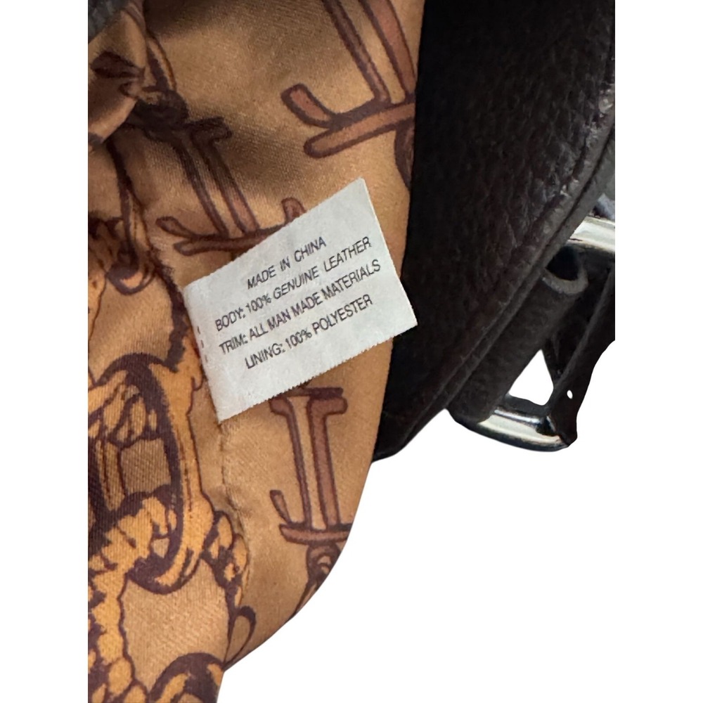 Tigananello Brown Pebbled Leather Handbag Purse Tote - Picture 9 of 10